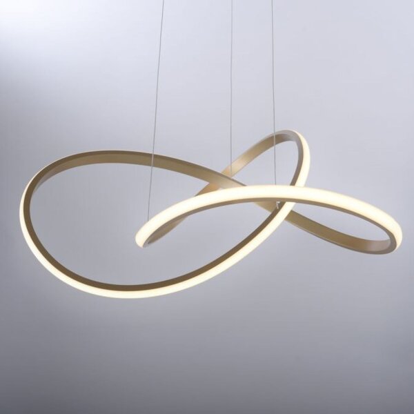 Dimmbare LED Hängeleuchte in Messing 3000 K L:57 cm