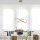 Dimmbare LED Hängeleuchte in Messing 3000 K L:57 cm