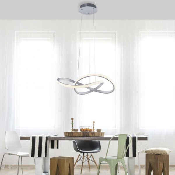 Suspension LED à intensité variable en aluminium 3000 K L:57 cm