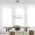 Suspension LED à intensité variable en aluminium 3000 K L:57 cm