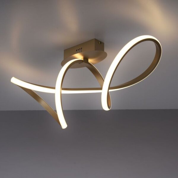 Lampe de plafonnier LED à intensité variable en laiton 3000 K blanc chaud