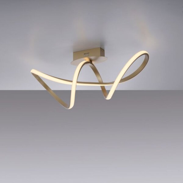 Lampe de plafonnier LED à intensité variable en laiton 3000 K blanc chaud