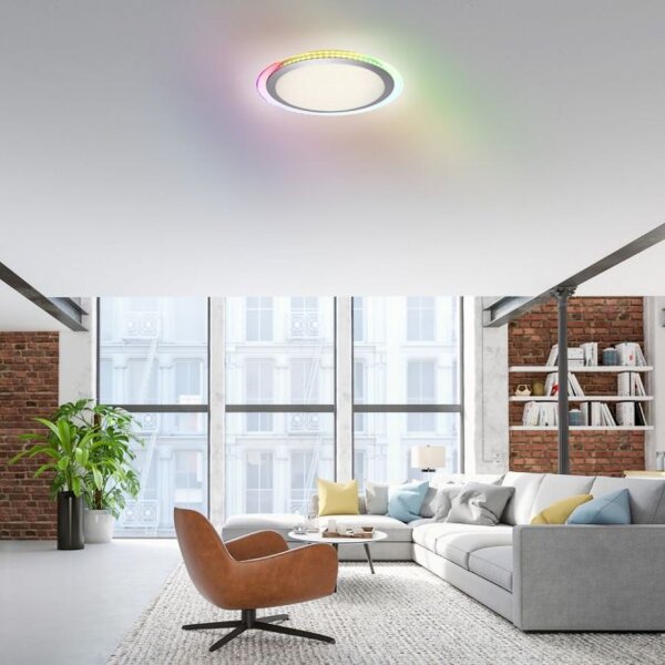 Lampe de plafonnier LED Rainbow RGB Dimmer Ø45 cm Télécommande