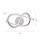Lampe de plafonnier LED incurvée en acier 3000 K blanc chaud