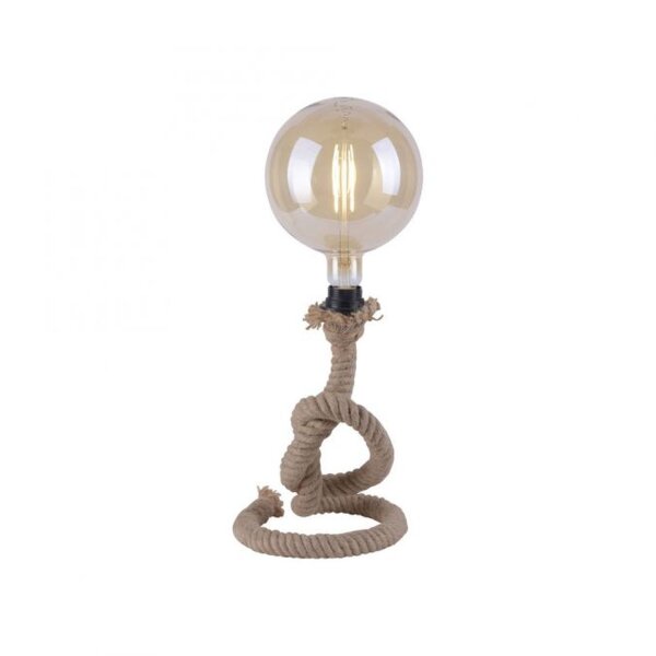 Lampe de table vintage E27 jusquà 15 W 33 cm corde tau