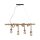 Suspension vintage poutre en bois corde E27 100 cm