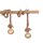 Suspension vintage poutre en bois corde E27 100 cm