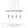 Suspension longue poutre en bois 100 cm incl E27 2700 K