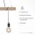 Suspension longue poutre en bois 100 cm incl E27 2700 K