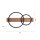 LED Deckenlampe Holz Metall Natur Schwarz 53 cm 3200 lm