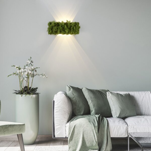LED Wandlampe Up Down B:32 cm 3000 K 130 lm aus Moos