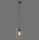 Suspension naturelle bois métal L:15 cm E27 Retro