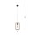 Suspension naturelle bois métal L:15 cm E27 Retro