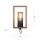 Wandlampe mit Schalter Holz Metall H:25 cm E27 Retro