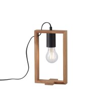 Lampe de table naturelle bois métal 28,5 cm E27 Retro