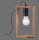Lampe de table naturelle bois métal 28,5 cm E27 Retro
