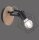 Spot mural ajustable bois métal noir E27 Vintage