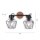 Spot de plafond flexible bois métal noir E27 Vintage