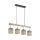 Lampe à suspendre pauvre en fleurs, poutre en bois, tissu 82,5 cm de long