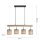 Lampe à suspendre pauvre en fleurs, poutre en bois, tissu 82,5 cm de long