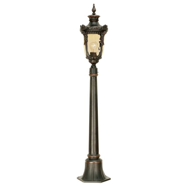 Lampe dallée rustique AMY 116,5cm de haut en bronze
