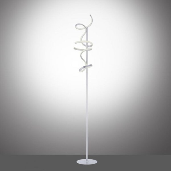Lampadaire LED à intensité variable en métal 156 cm 3000 K en argent