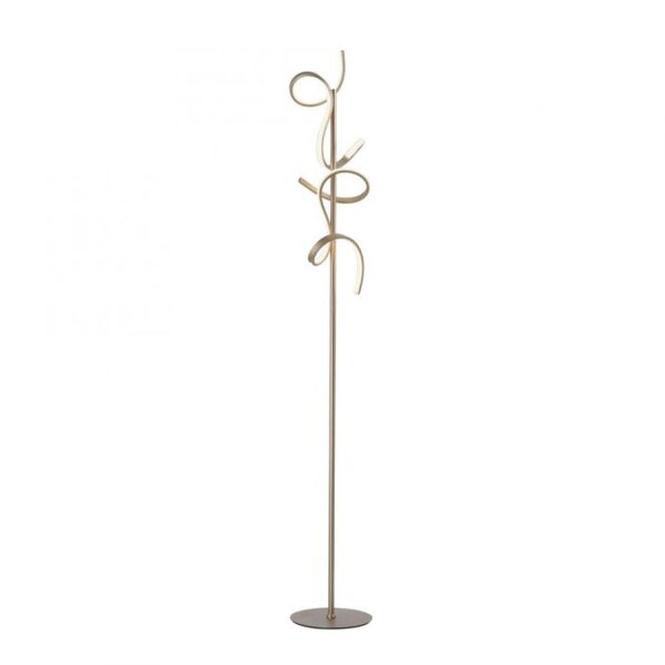 Lampadaire LED à intensité variable 11 W 156 cm en laiton mat