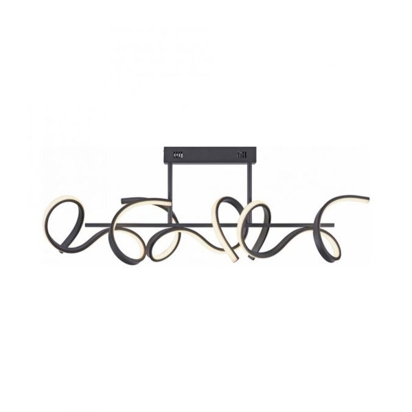 Dekorative LED Deckenleuchte Schwarz 1300 lm L:82 cm