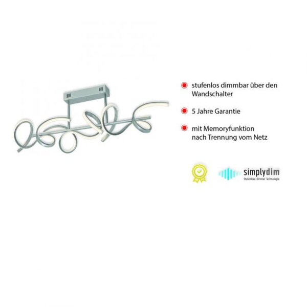 Plafonnier décoratif LED Blanc 9 W 3000 K L:82 cm