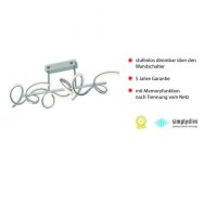 Dekorative LED Deckenleuchte Weiß 9 W 3000 K L:82 cm