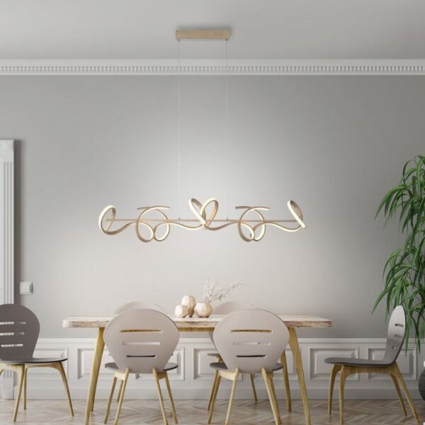 LED Pendelleuchte dimmbar 10 W 3000 K in Messing matt