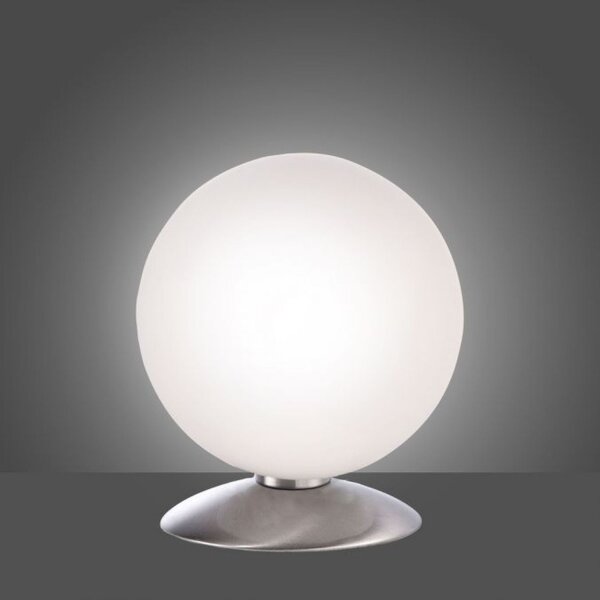 LED Tischleuchte in Stahl Glaskugel 3 W 3000 K dimmbar