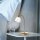 Flexible LED Tischlampe in Messing Glas 3 W dimmbar