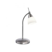 Flexible LED Tischlampe in Stahl Glas 3000 K dimmbar