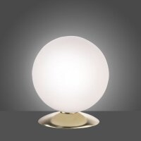 LED Tischleuchte in Messing Glasschirm 3000 K dimmbar