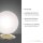 Lampe de table LED en laiton Abat-jour en verre 3000 K dimmable