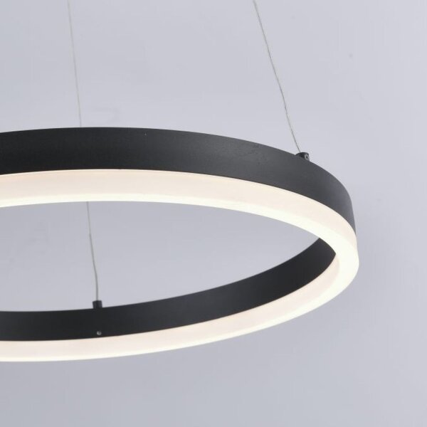 LED Pendelleuchte Anthrazit warmweiß 3000 K Ø40 cm Ring