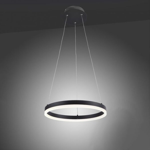 LED Pendelleuchte Anthrazit warmweiß 3000 K Ø40 cm Ring