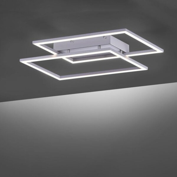 Lampe de plafonnier LED à intensité variable L:53 cm Memory 24 W en acier