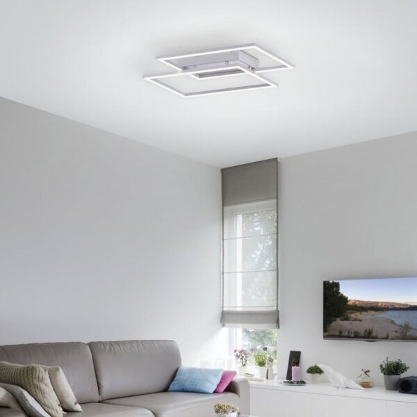 Lampe de plafonnier LED à intensité variable L:53 cm Memory 24 W en acier