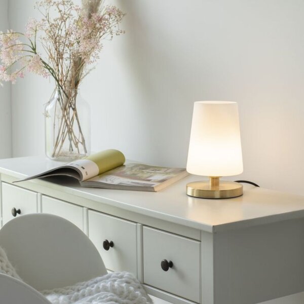 Lampe de table à faible éblouissement dimmable Touch verre G9 inclus