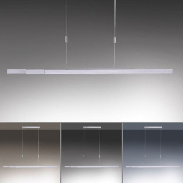 Dimmbare LED Pendelleuchte Touch 179 cm in Aluminium