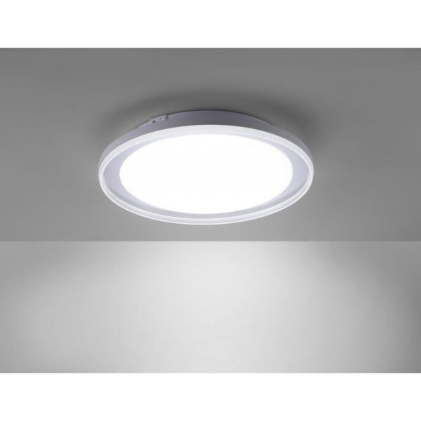 Plafonnier LED à faible éblouissement IP44 28 W L:45 cm en chrome