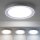 Plafonnier LED à faible éblouissement IP44 28 W L:45 cm en chrome