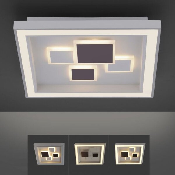 LED Deckenleuchte Weiß Schwarz Serienschalter B:48 cm
