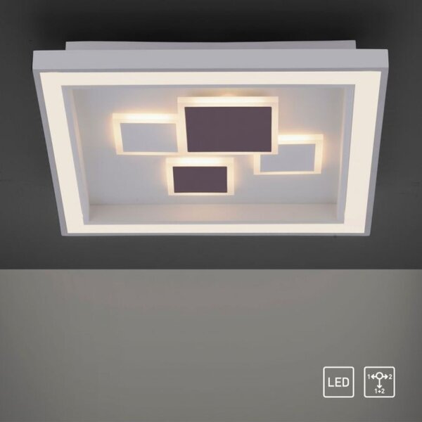 LED Deckenleuchte Weiß Schwarz Serienschalter B:48 cm