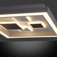 LED Deckenleuchte Weiß Schwarz Serienschalter B:48 cm