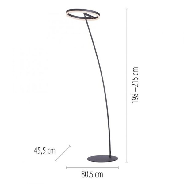 LED Stehlampe Anthrazit dimmbar warmweiß 20 W 215 cm