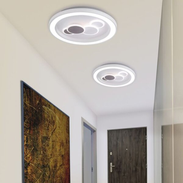 Plafonnier LED rond Blanc Noir Interrupteur de série 55 W