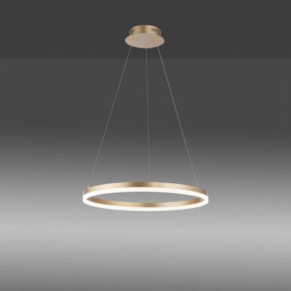 LED Pendelleuchte in Messing dimmbar 3000 K Ø60 cm Ring